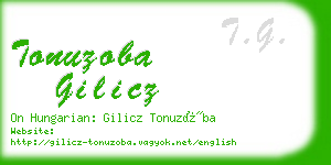 tonuzoba gilicz business card